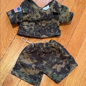 Camouflage Build-A-Bear Outfit with American Flag Patch